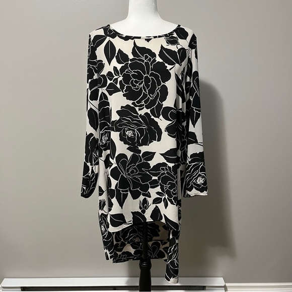 Joseph Ribkoff Floral Print High Low Long Sleeve Tunic Top - Picture 1 of 11